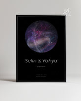 Gökyüzü Yıldız Haritalı Poster Tablosu (Galaksi)