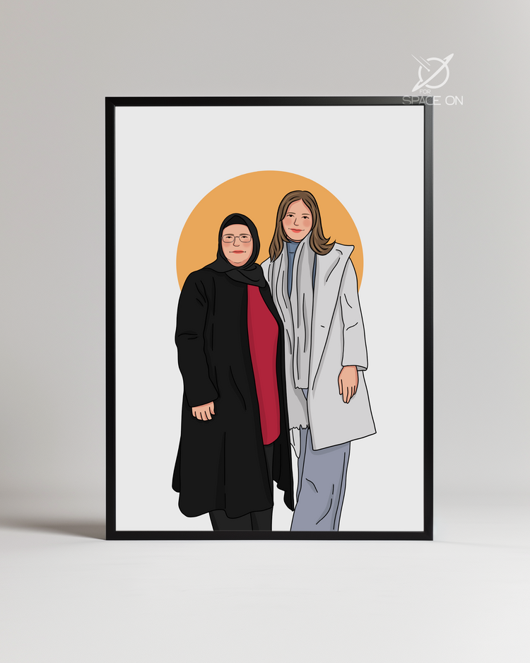 Annelere Özel Çizim Karikatür Poster Tablo