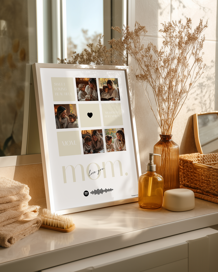 Annelere Özel 5 Fotoğraflı Kolaj Poster Tablo