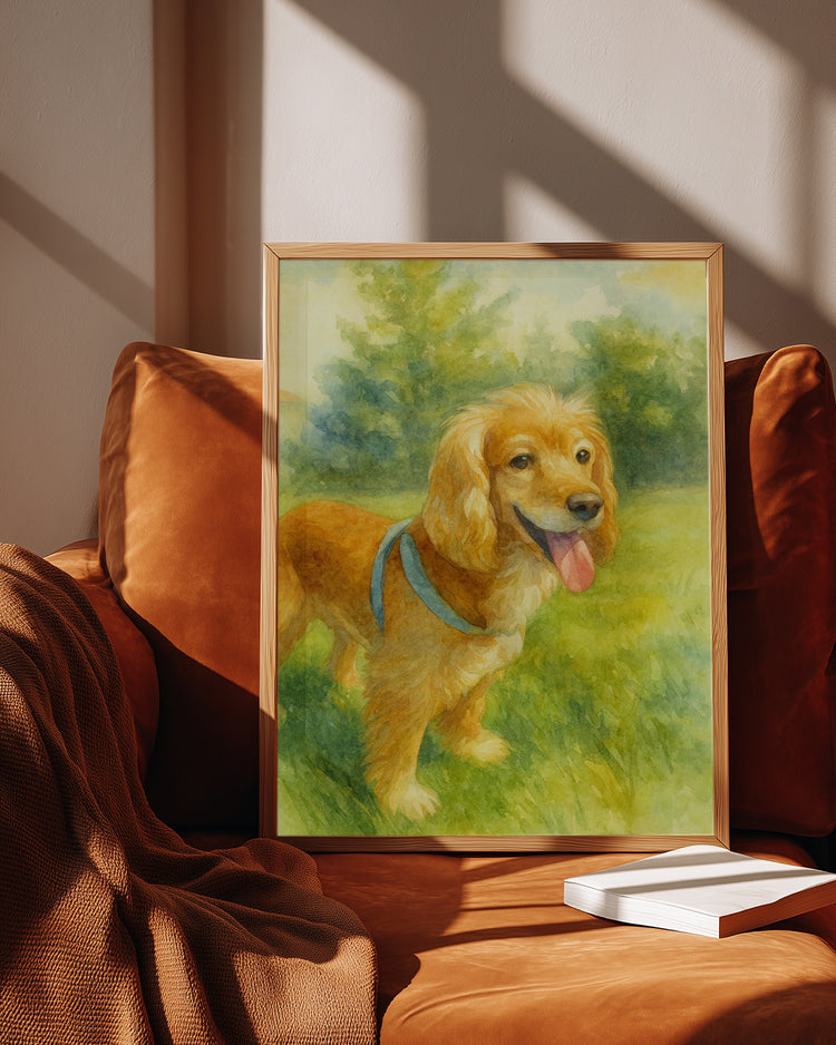 Pastel Ton Dost Portresi Poster Tablosu