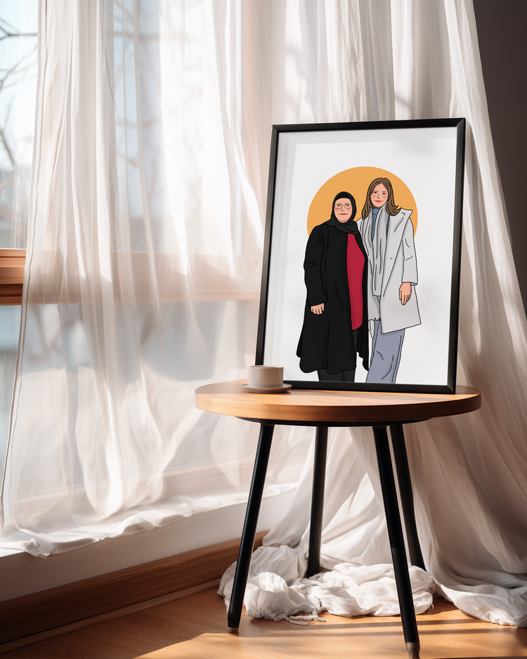 Annelere Özel Çizim Karikatür Poster Tablo