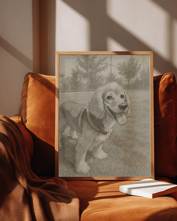 Karakalem Pati Portresi Poster Tablosu