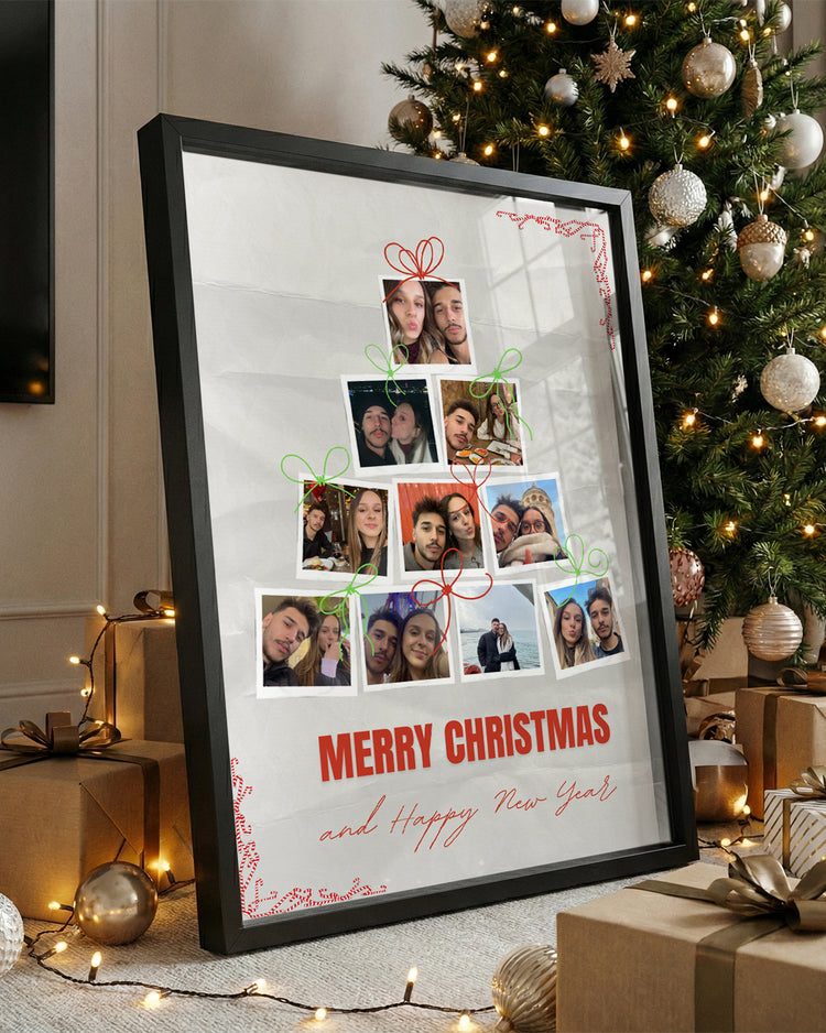 Yılbaşı Hediye Ağacı – Polaroid Fotoğraf Poster Tablosu