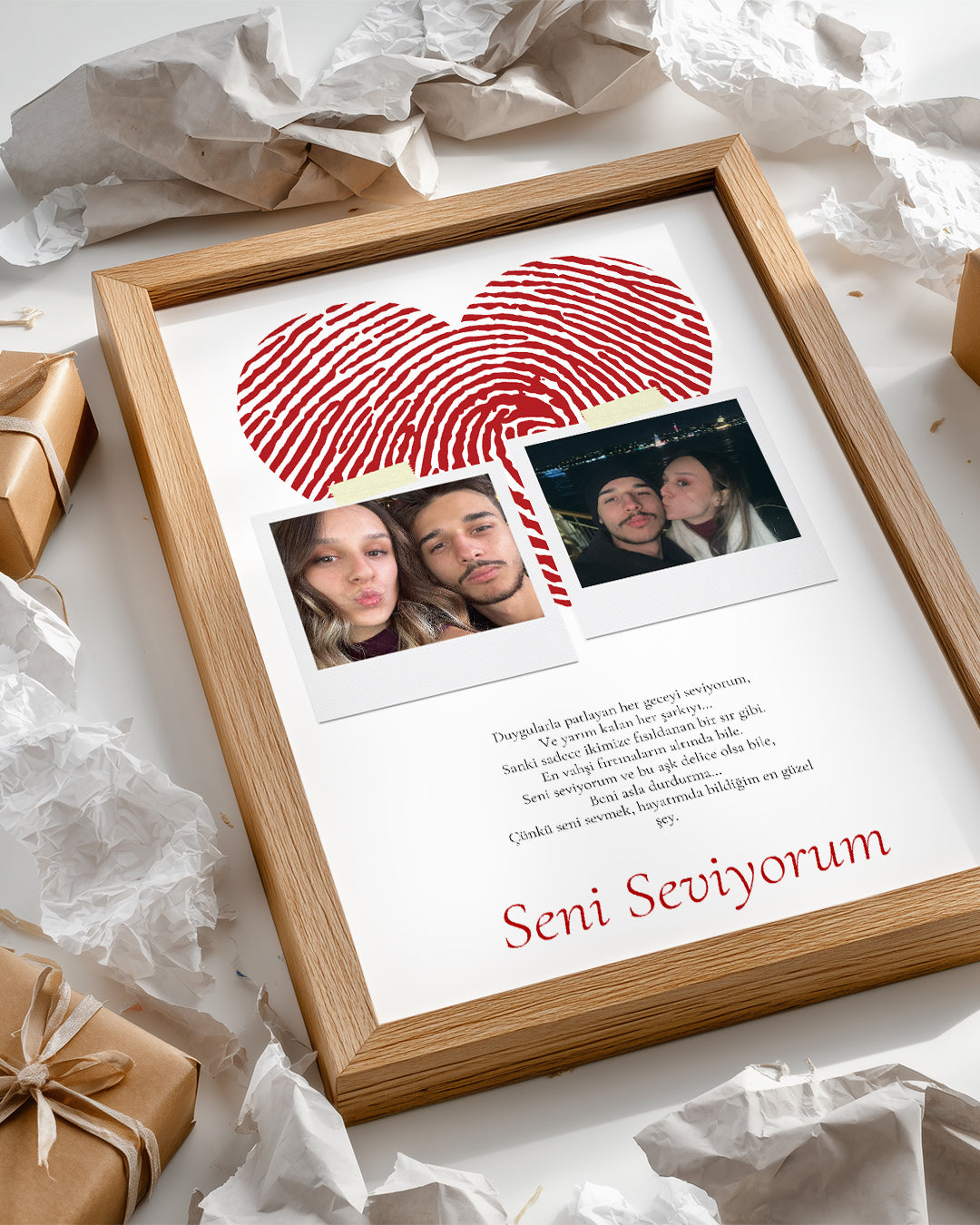 Loveprint – Parmak İzi & Çift Fotoğraf Poster Tablosu