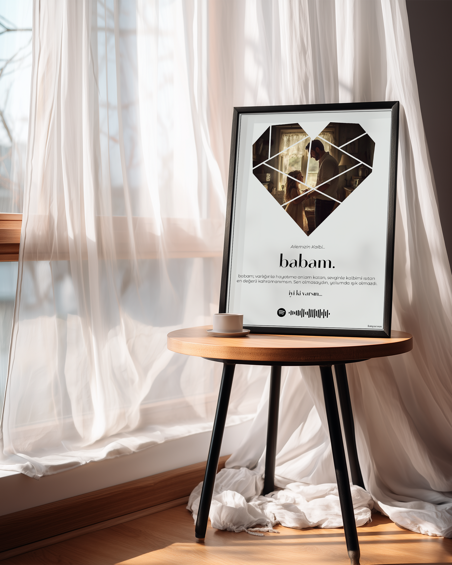 Babalara Özel 1-9 Fotoğraflı Kolaj Poster Tablo