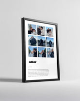 "Amor" Yazılı Fotoğraflı Poster Tablosu