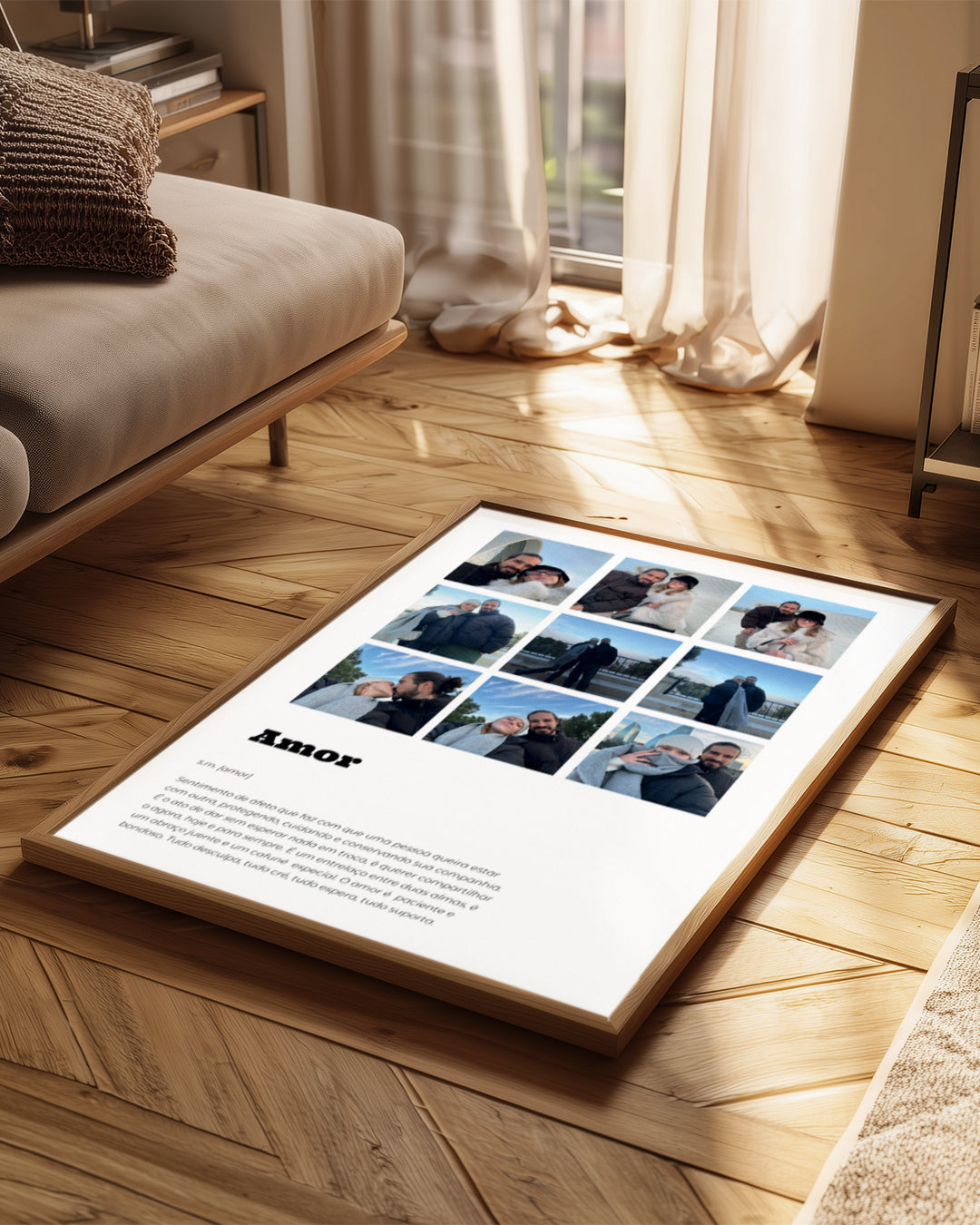 "Amor" Yazılı Fotoğraflı Poster Tablosu