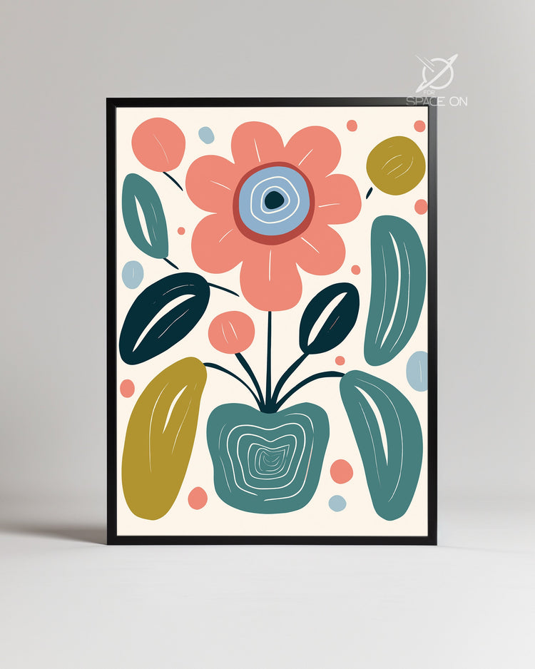 Abstract Vase Poster Tablosu