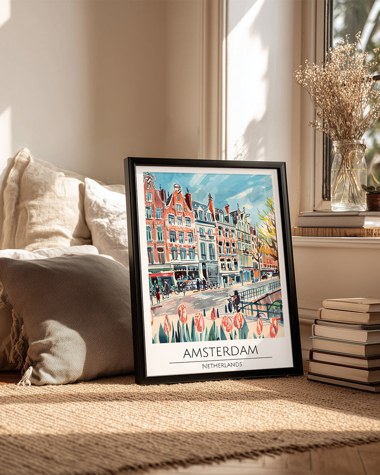 Amsterdam Hollanda Poster Tablosu