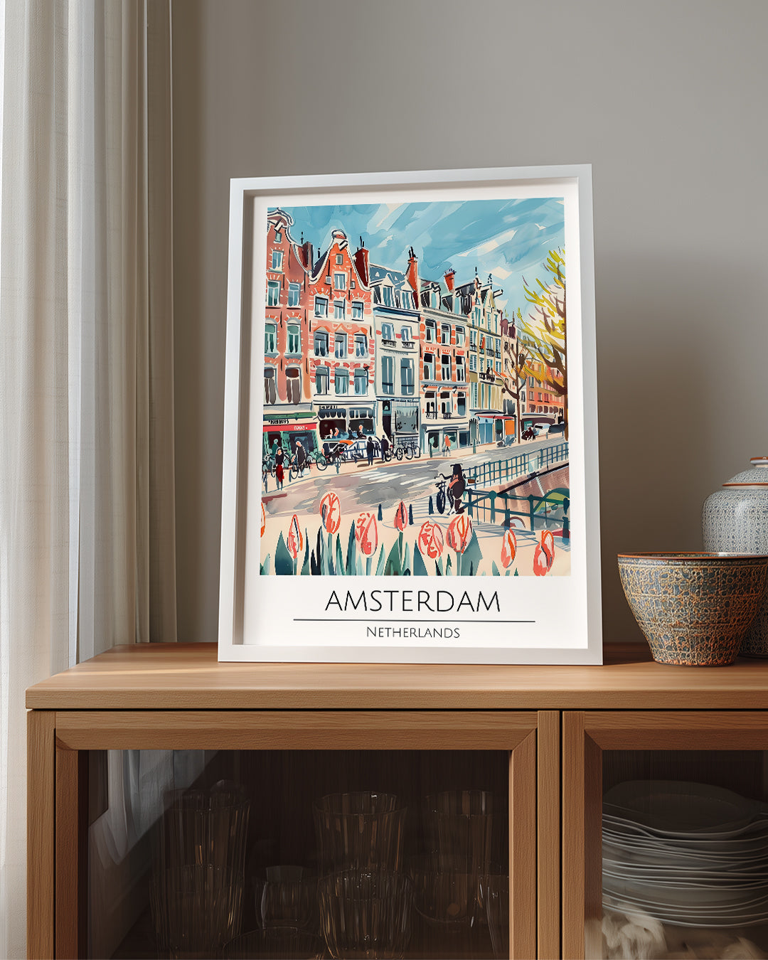 Amsterdam Hollanda Poster Tablosu