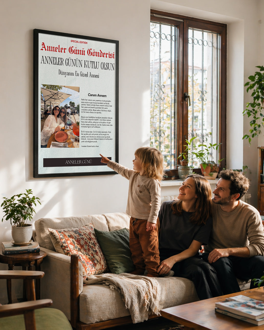 Anneler Günü Gazete Manşet Tasarımlı Poster Tablosu Poster Tablosu