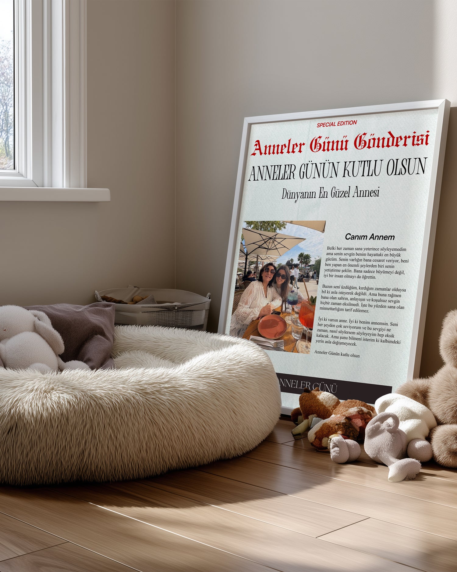 Anneler Günü Gazete Manşet Tasarımlı Poster Tablosu Poster Tablosu