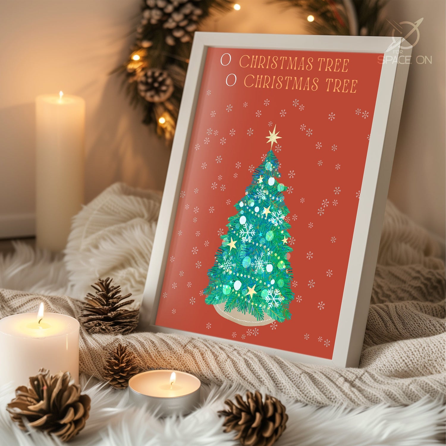 Antique Santa Print Poster Tablosu