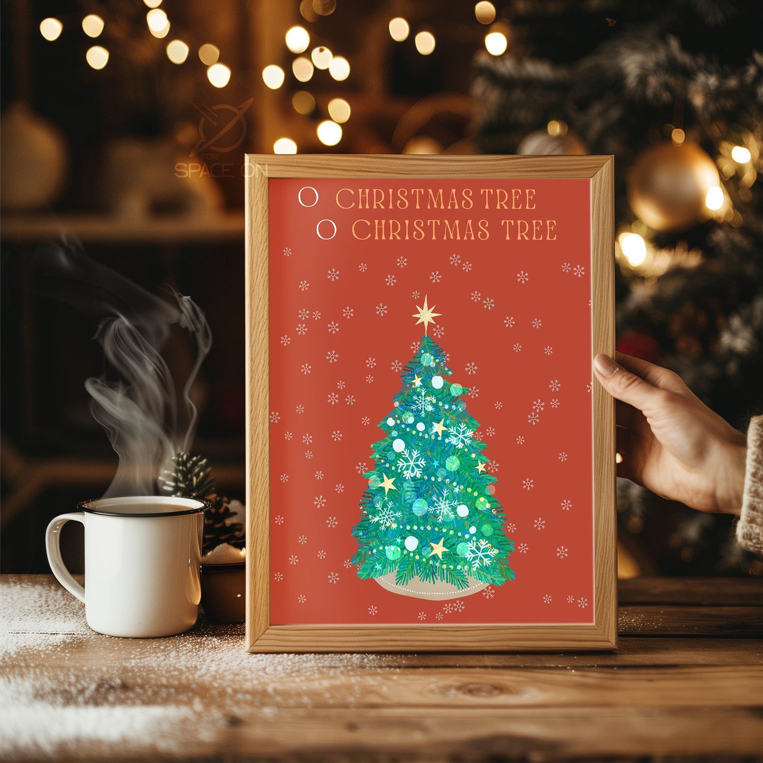 Antique Santa Print Poster Tablosu