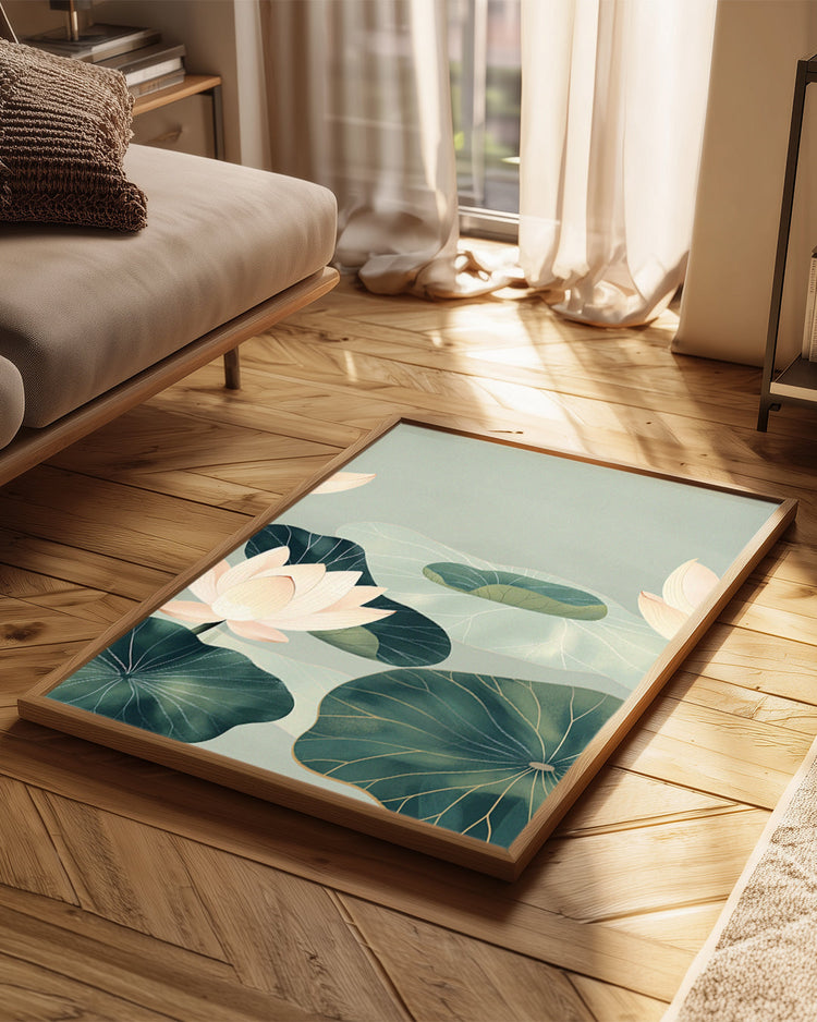 Aqua Serene Poster Tablosu