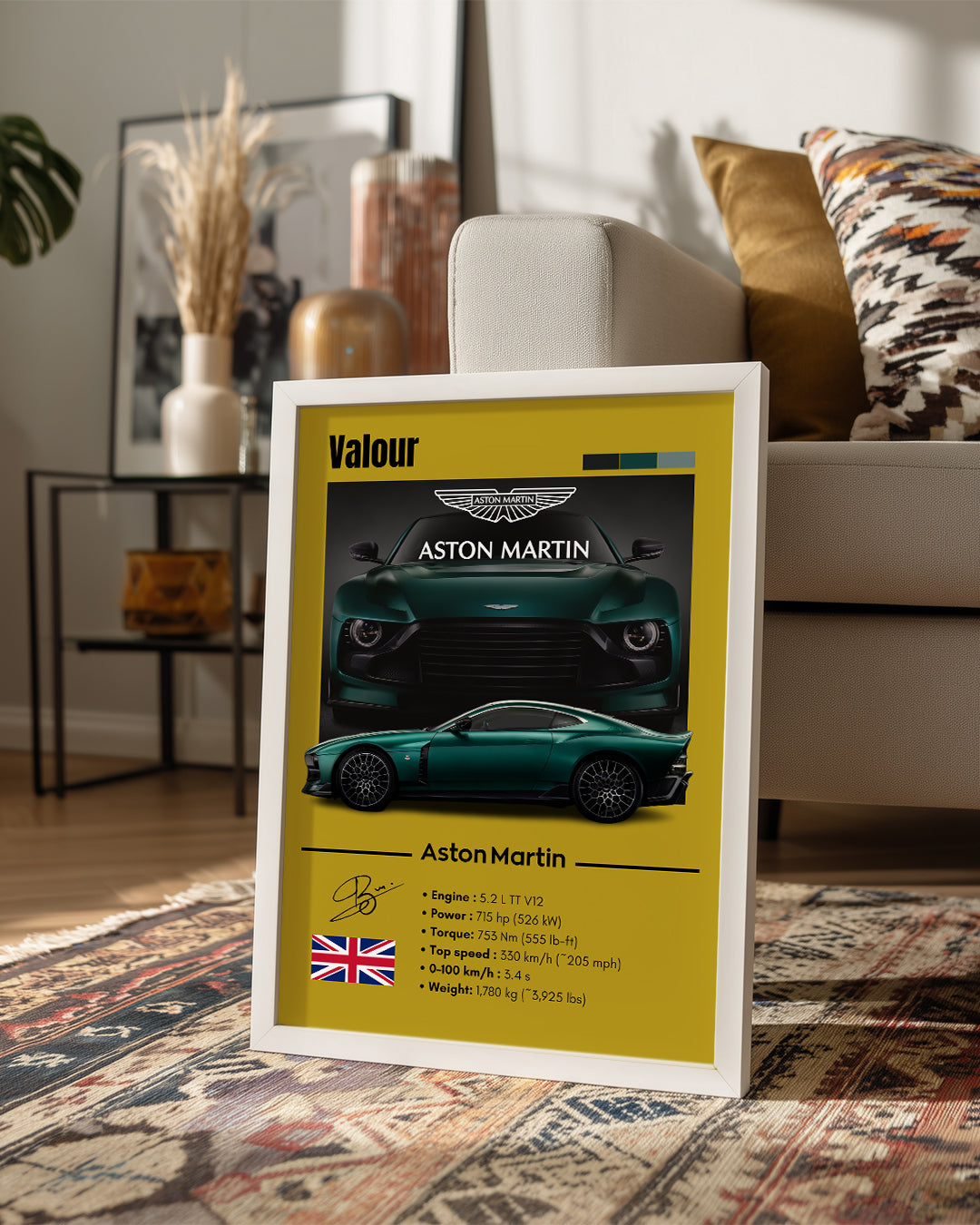 Aston Martin Valour Poster Tablosu