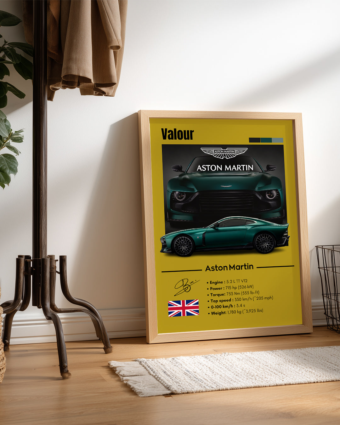 Aston Martin Valour Poster Tablosu