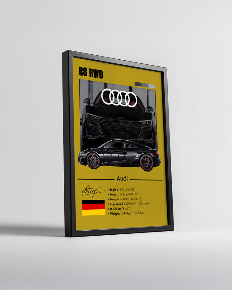Audi R8 RWD Poster Tablosu