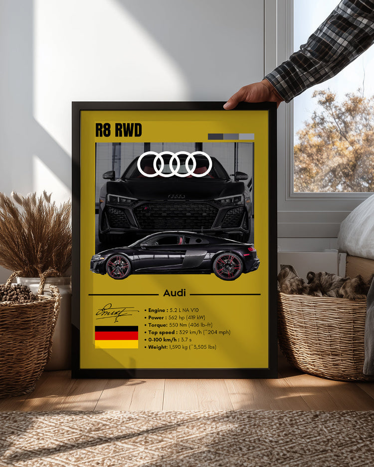 Audi R8 RWD Poster Tablosu