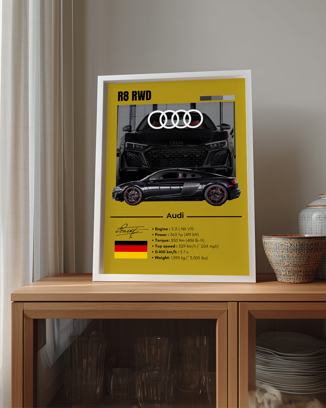 Audi R8 RWD Poster Tablosu