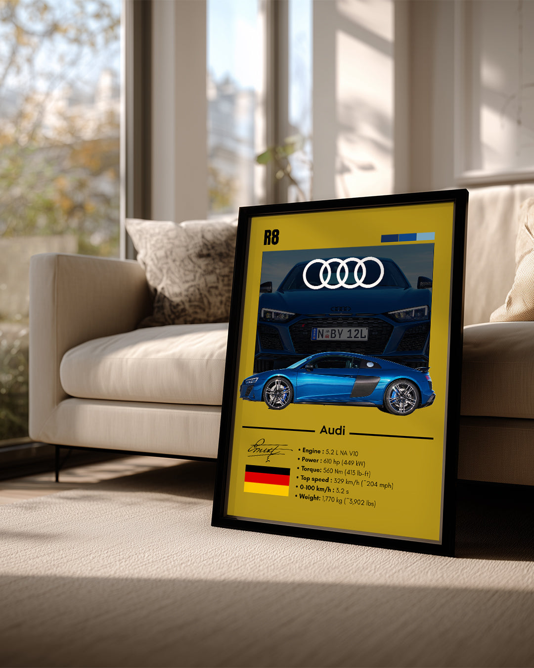 Audi R8 Poster Tablosu