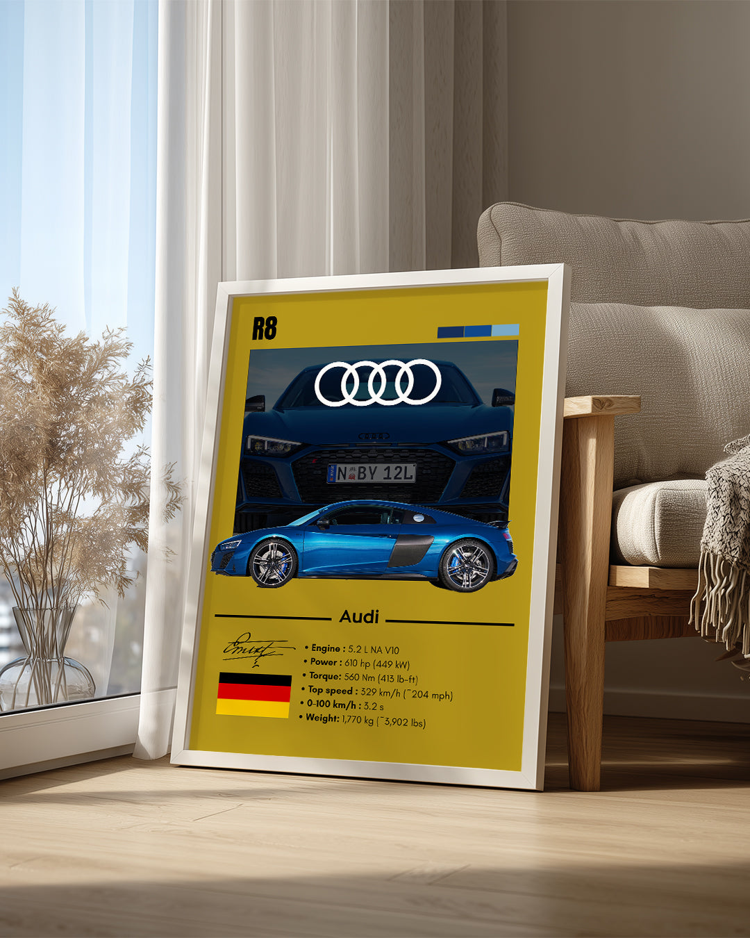 Audi R8 Poster Tablosu
