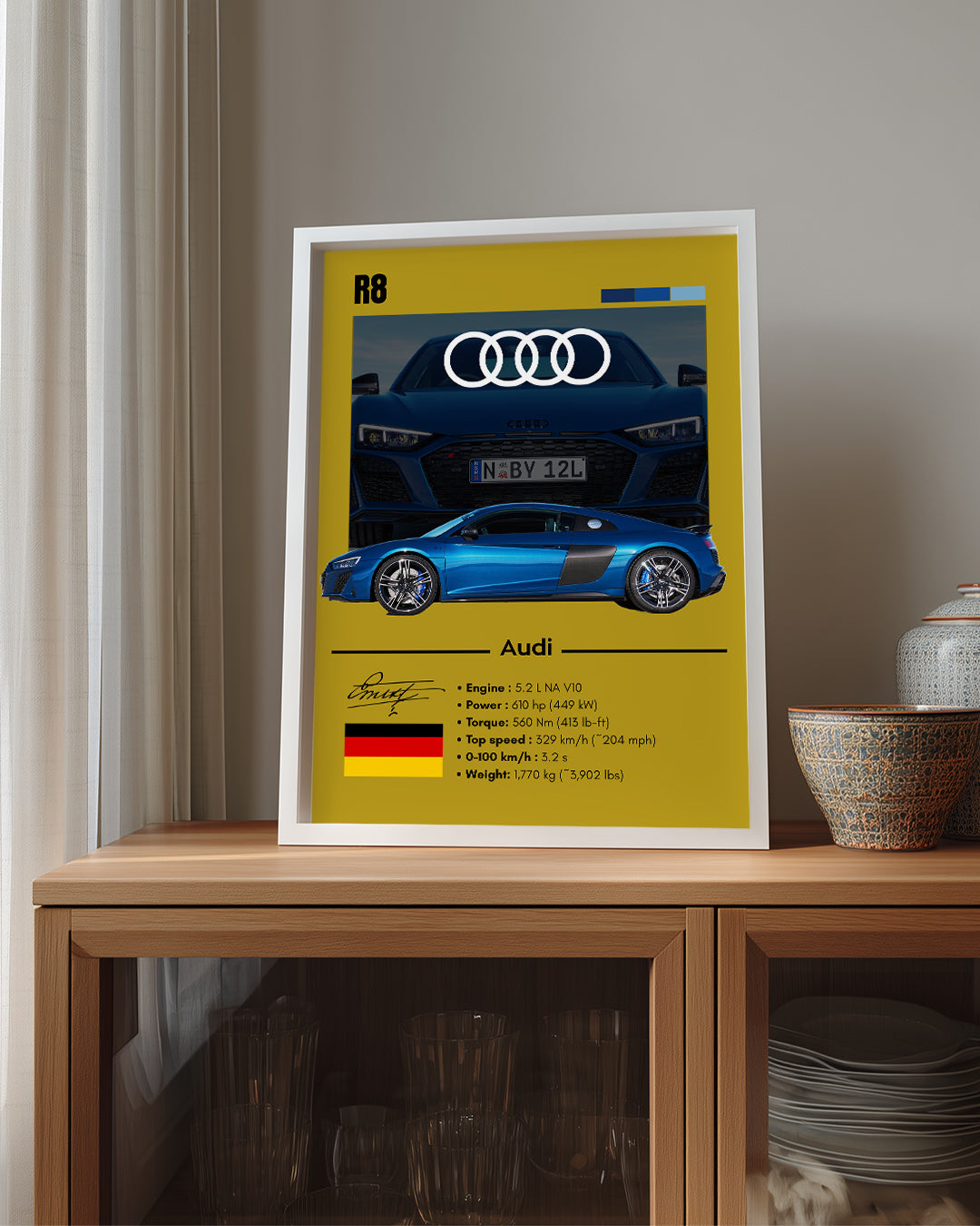Audi R8 Poster Tablosu