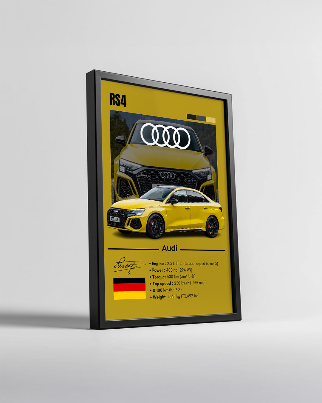 Audi RS3 Poster Tablosu