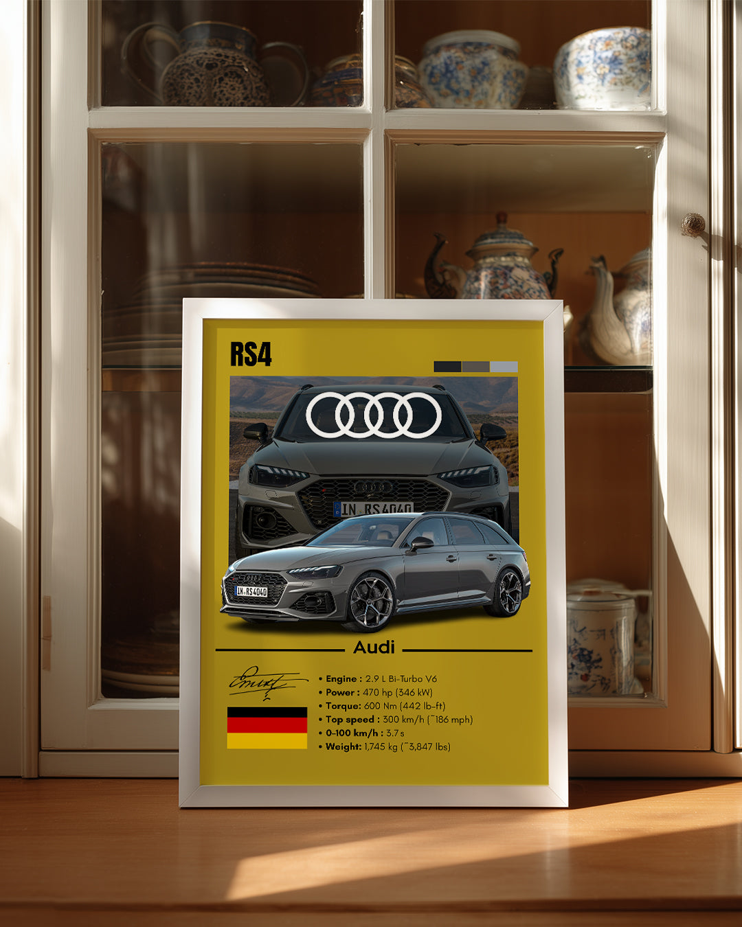 Audi RS4 Poster Tablosu