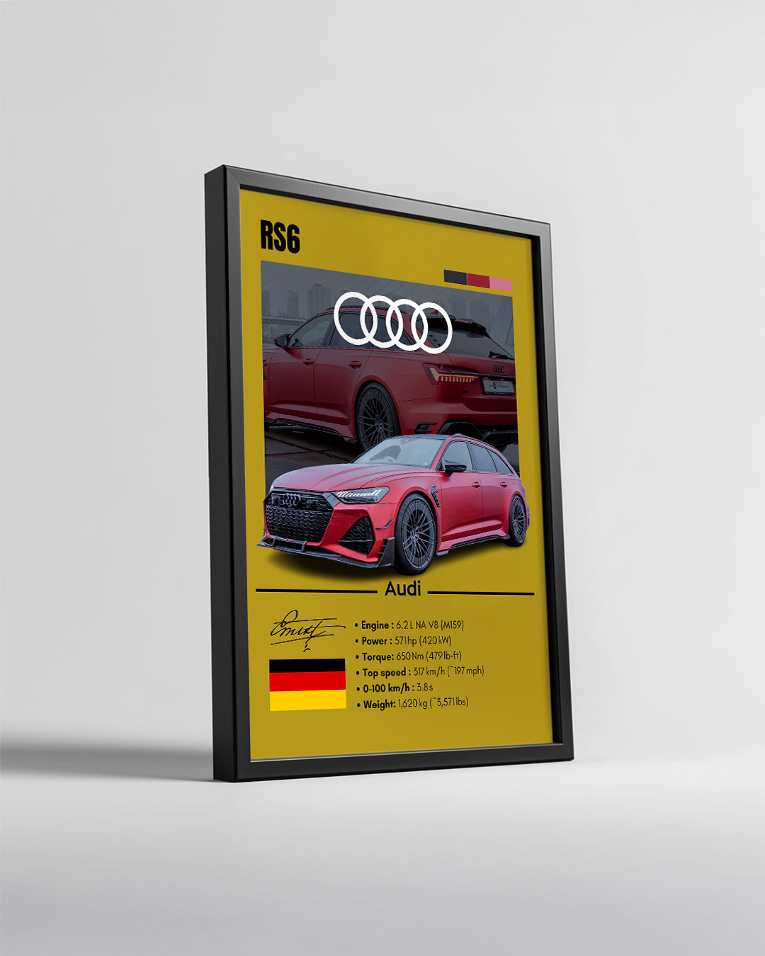 Audi RS6 Poster Tablosu
