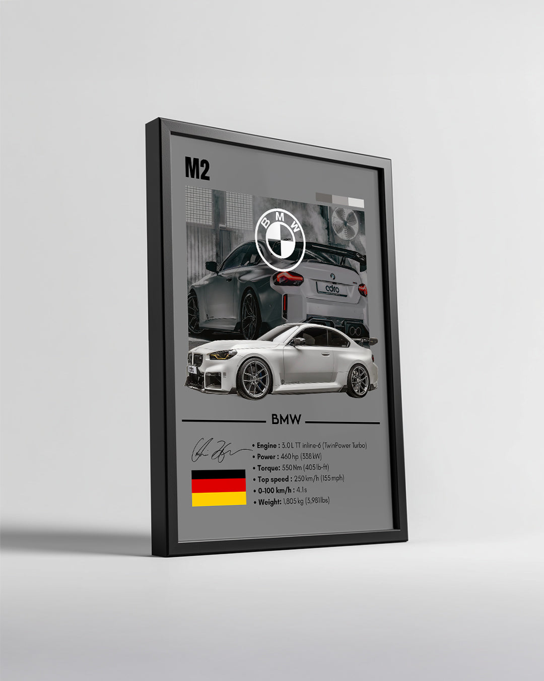 BMW M2 GRİ Poster Tablosu