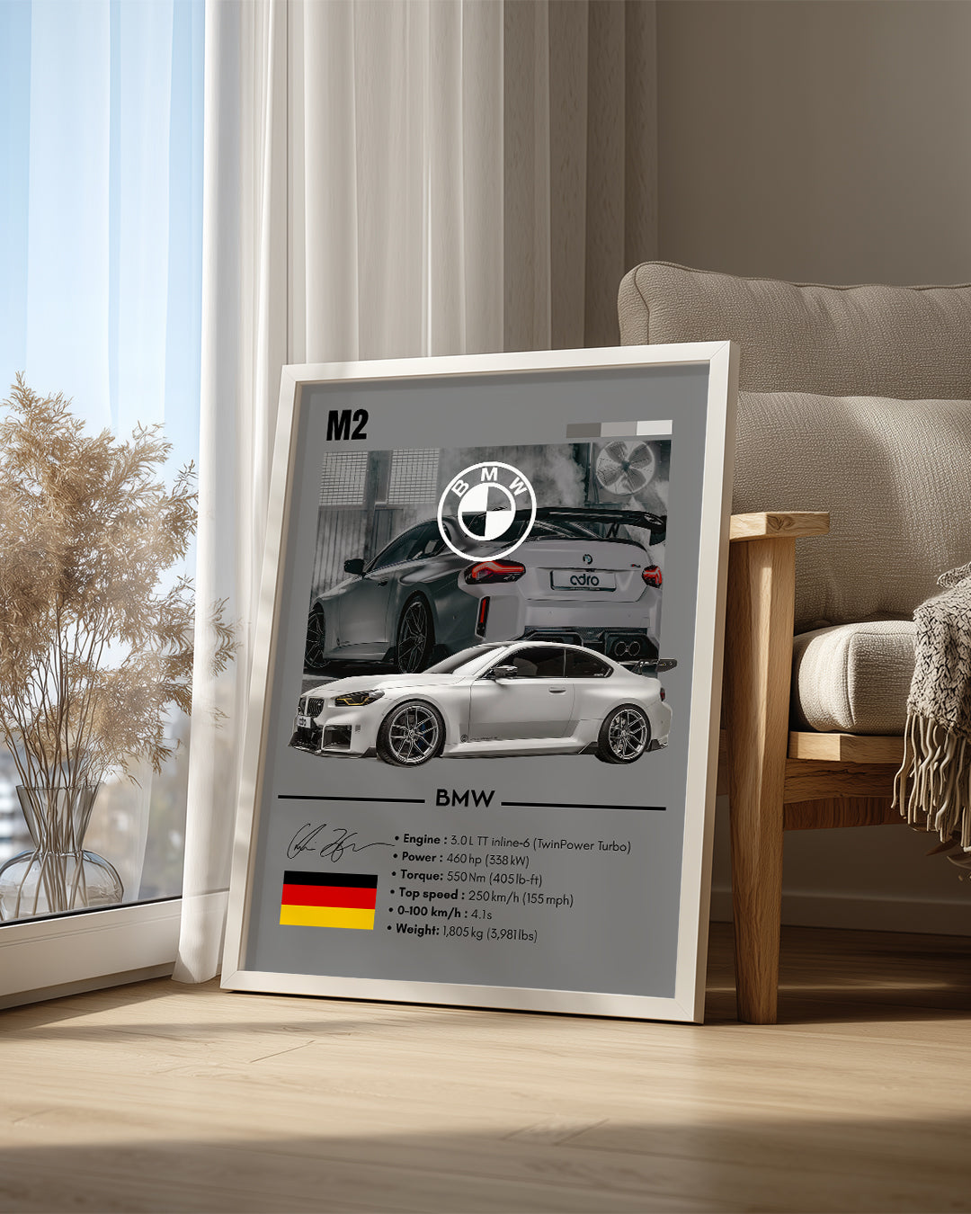 BMW M2 GRİ Poster Tablosu