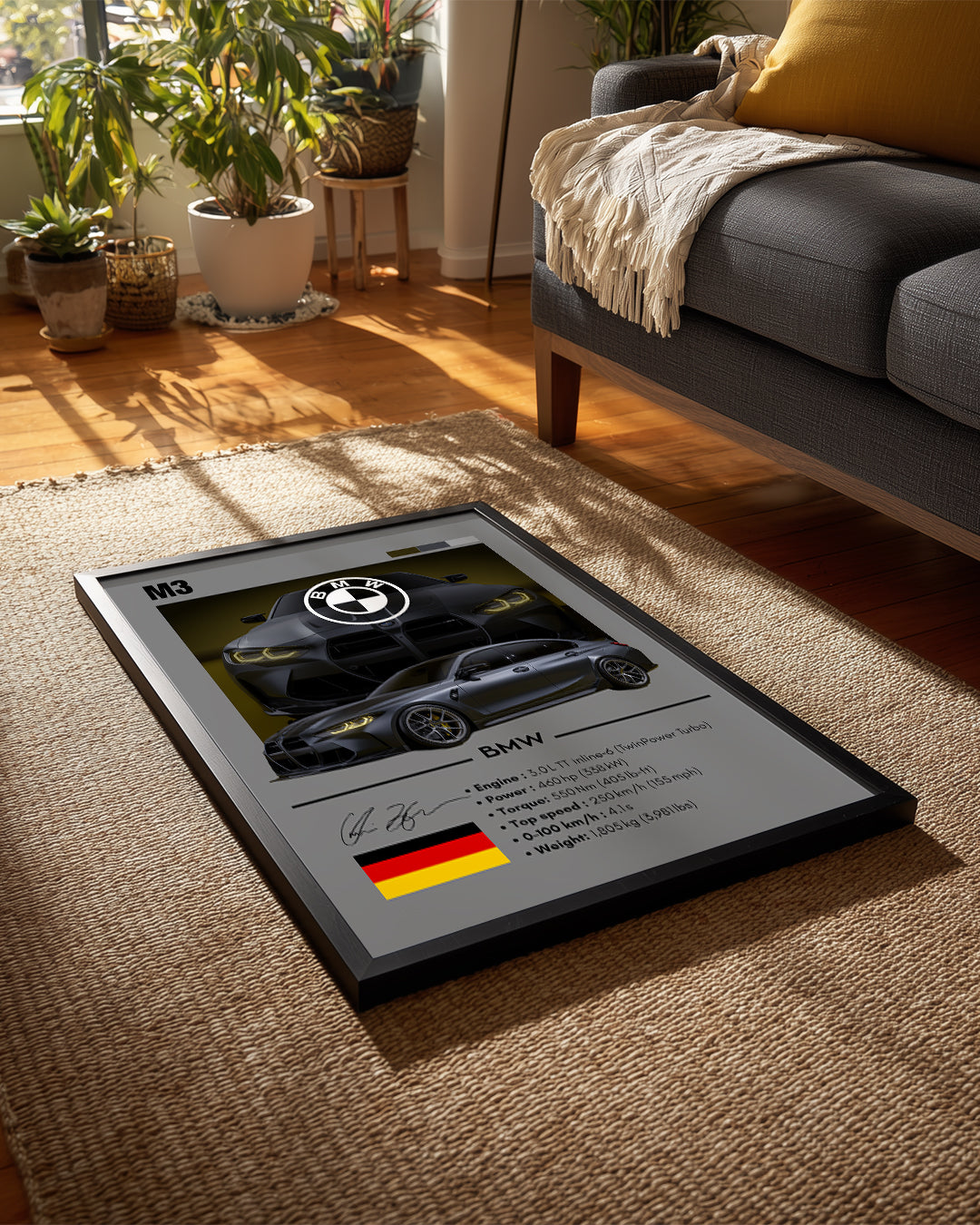 BMW M3 GRİ Poster Tablosu