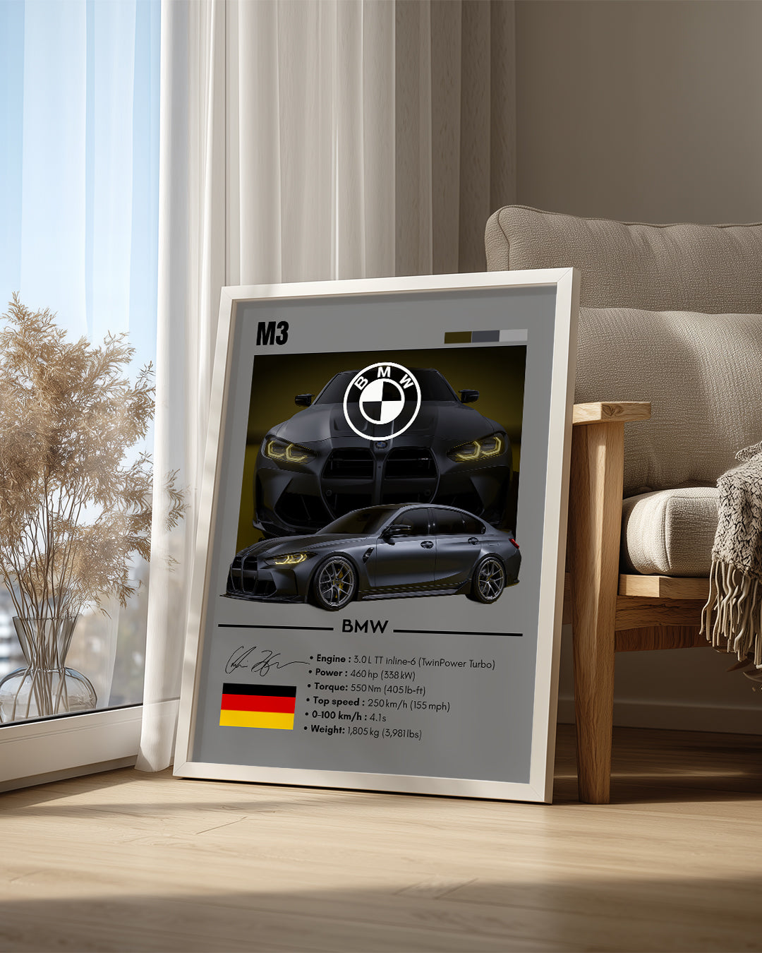 BMW M3 GRİ Poster Tablosu