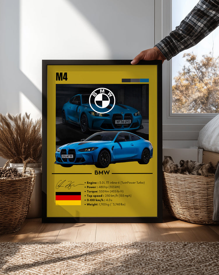 BMW M4 Poster Tablosu