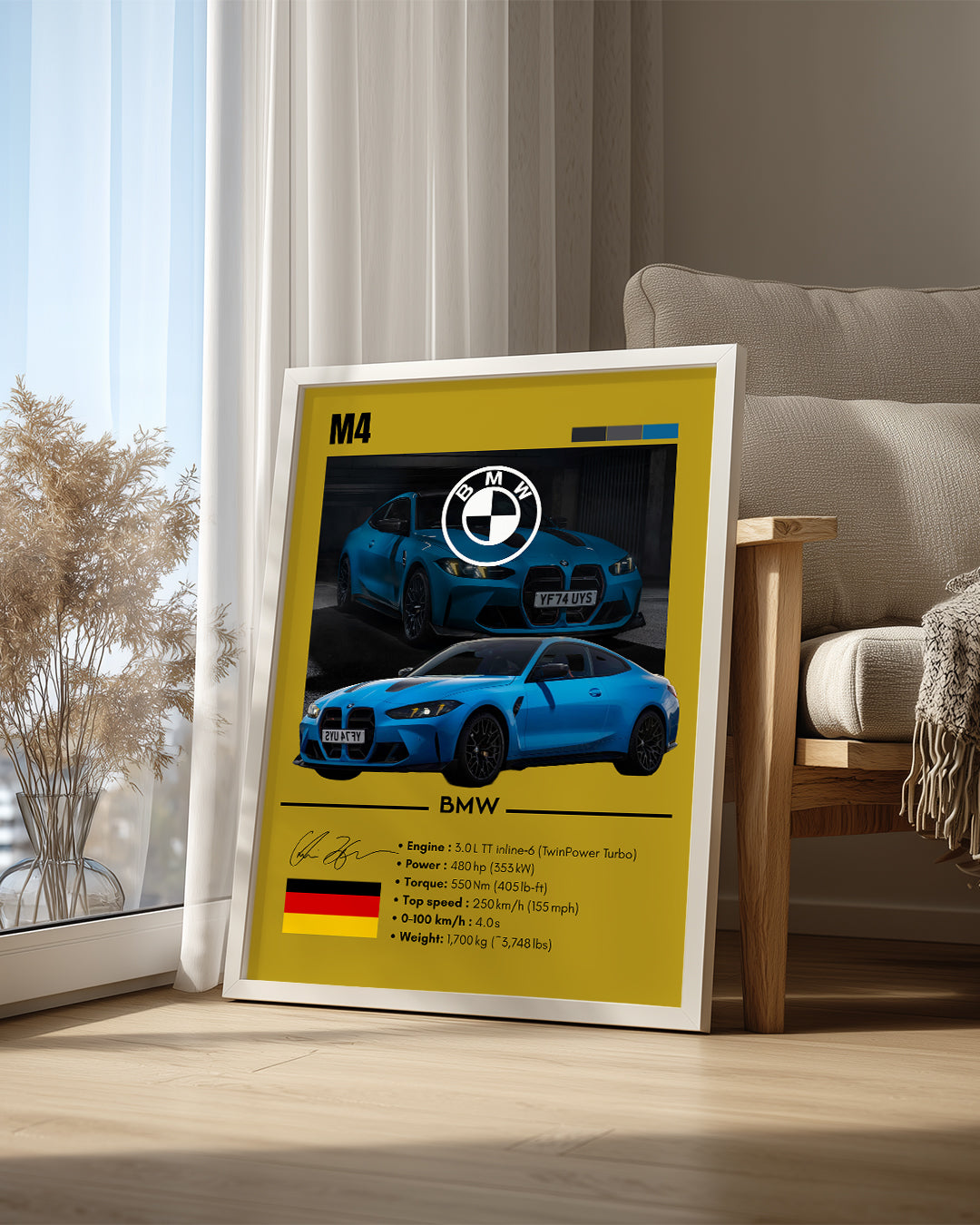 BMW M4 Poster Tablosu