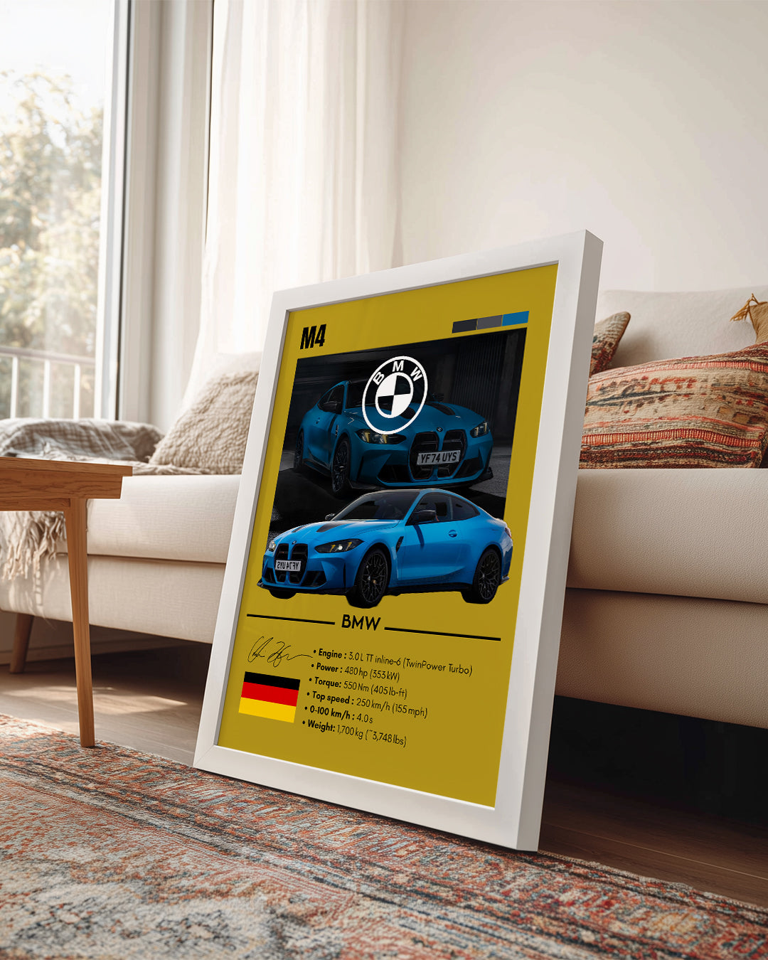 BMW M4 Poster Tablosu