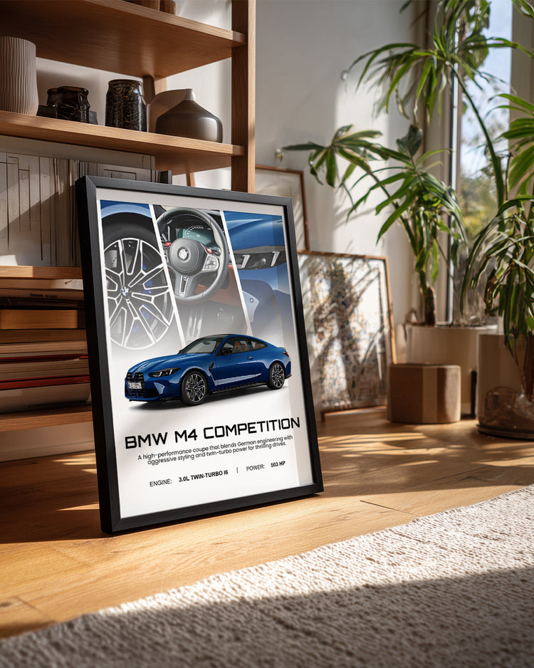 BMW M4 Competition Poster Tablosu