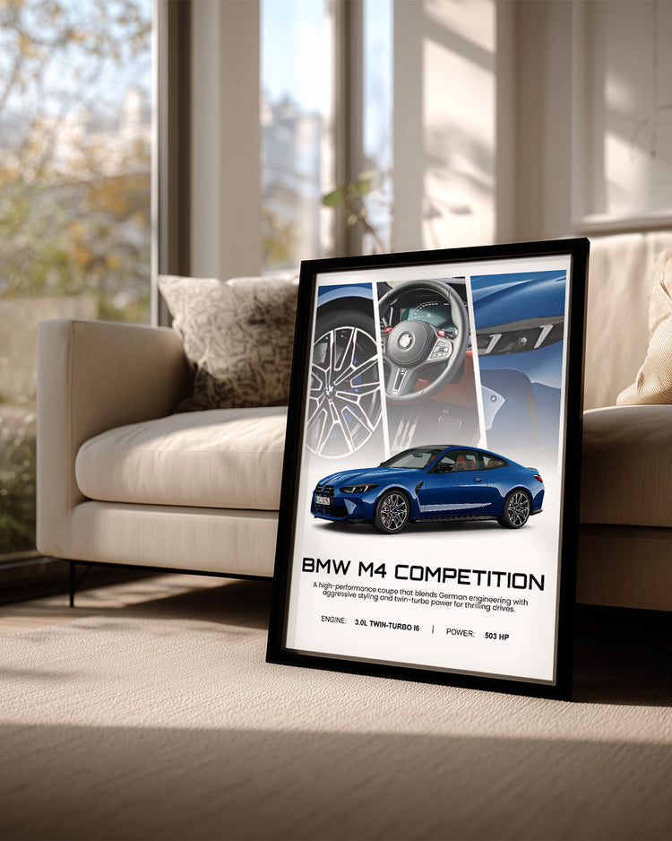 BMW M4 Competition Poster Tablosu