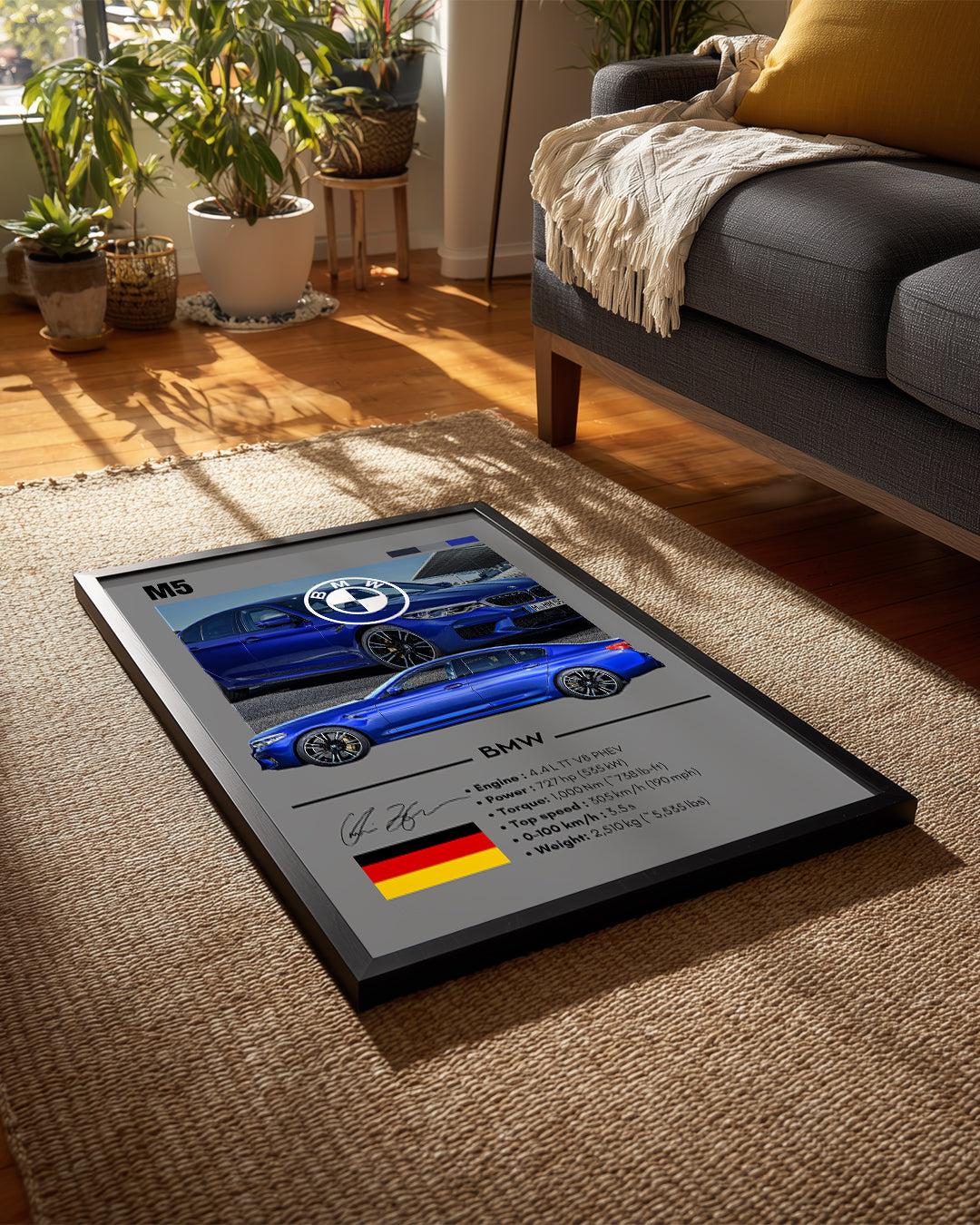 BMW M5 GRİ Poster Tablosu