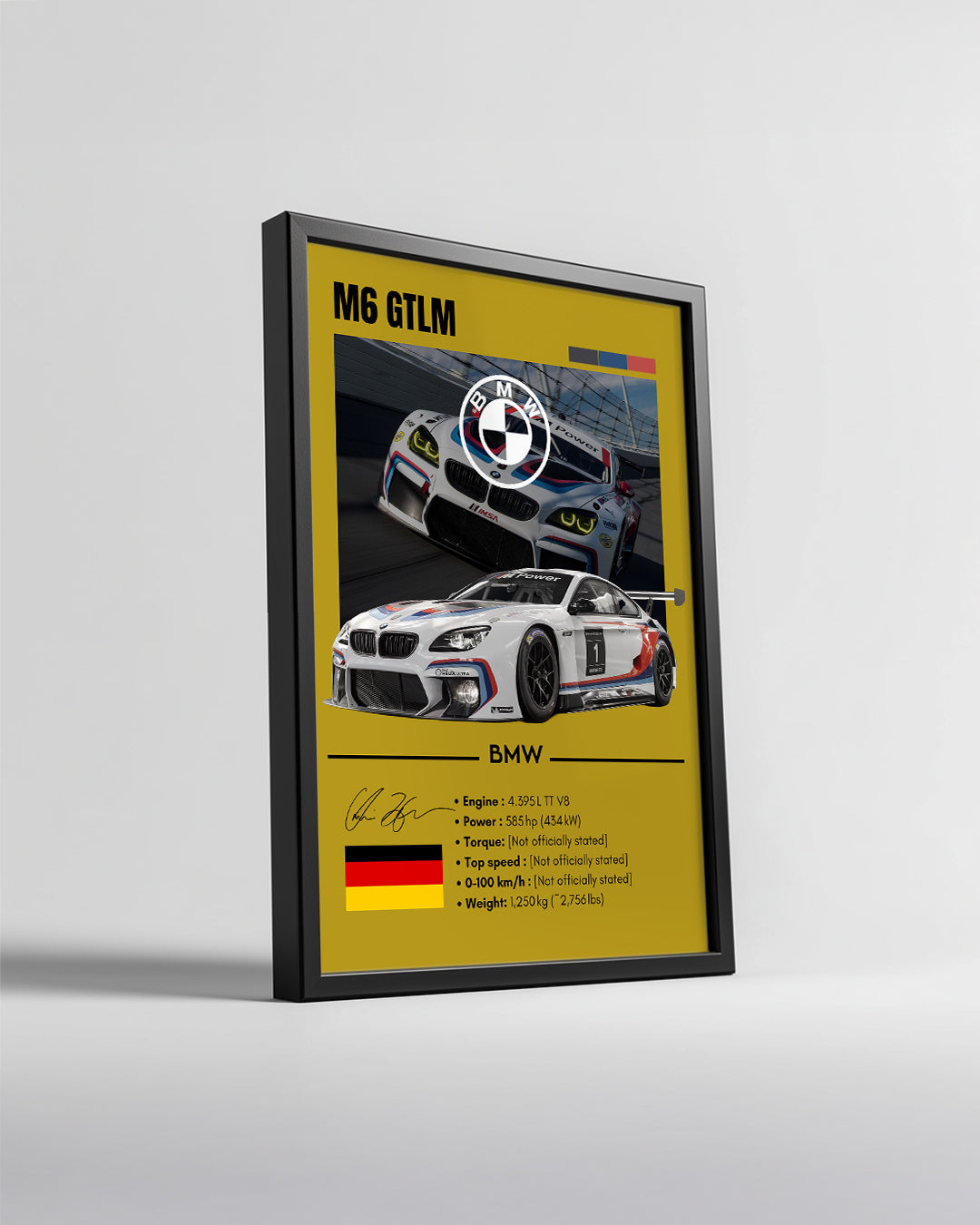 BMW M6 GTLM Poster Tablosu