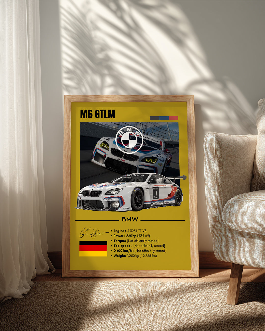 BMW M6 GTLM Poster Tablosu