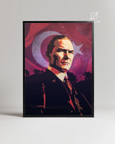 Bağımsızlığın Mimarı – Modern Atatürk İllüstrasyon Poster Tablosu