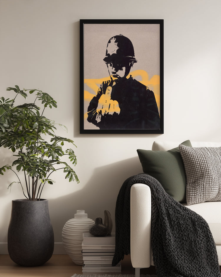 Banksy Copper Poster Tablosu