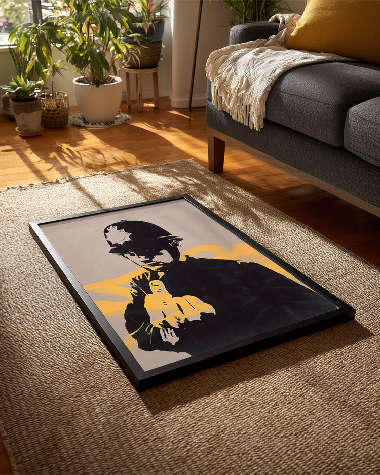 Banksy Copper Poster Tablosu