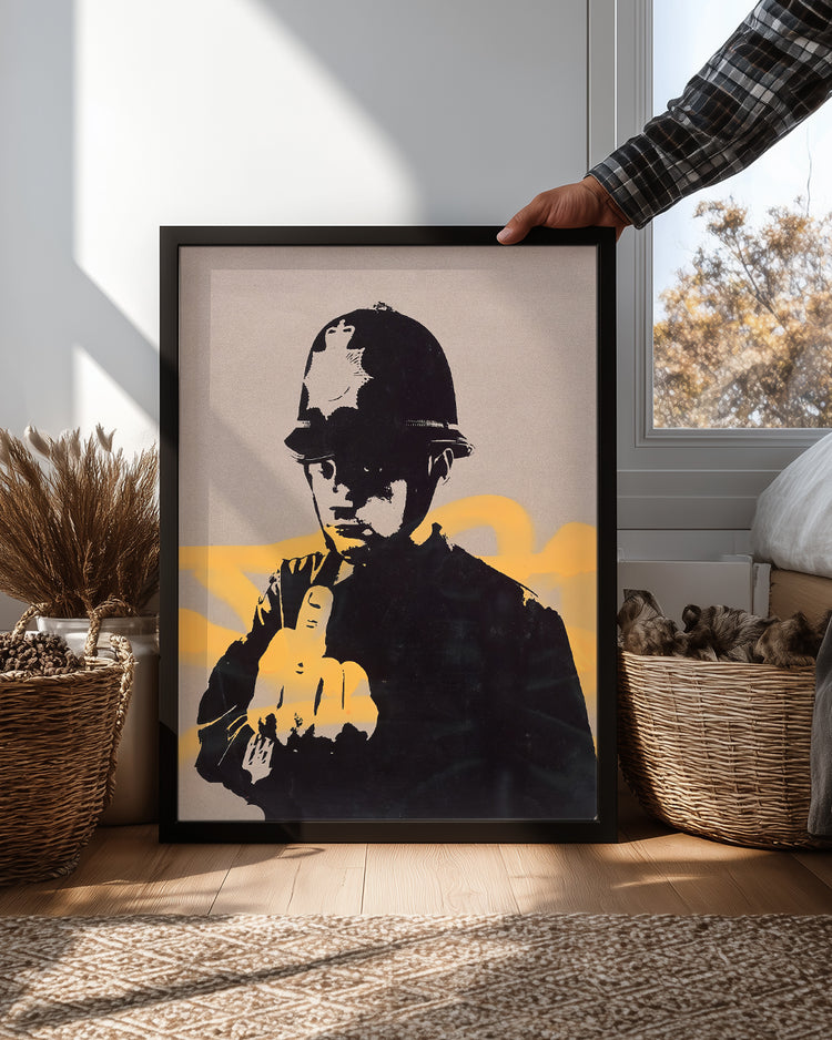 Banksy Copper Poster Tablosu