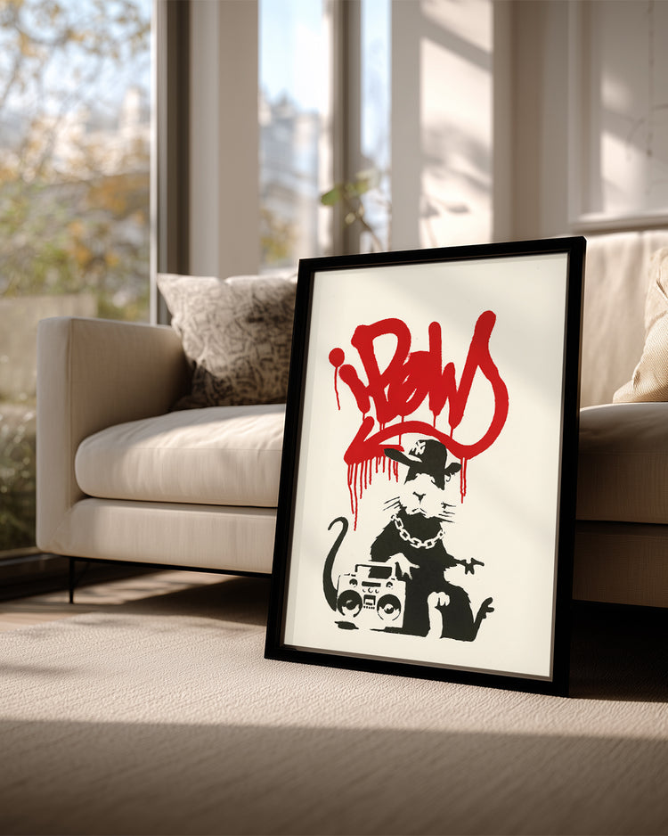 Banksy Rat Poster Tablosu