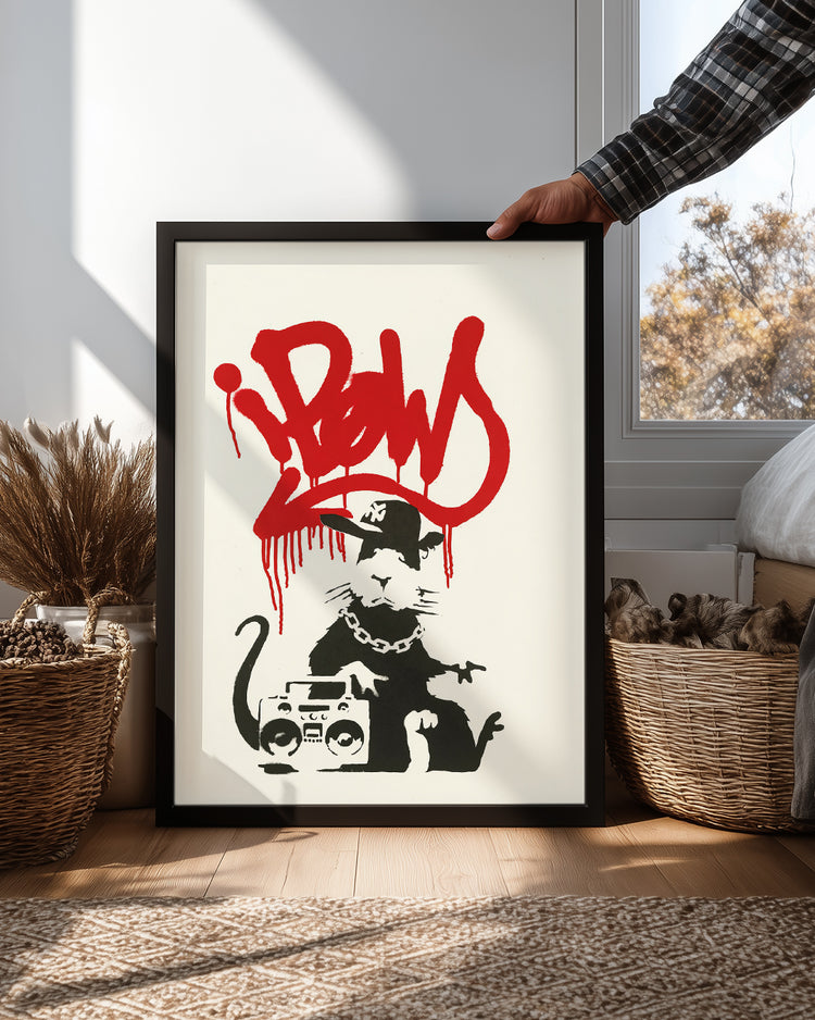 Banksy Rat Poster Tablosu