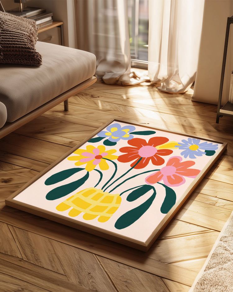 Basket Bloom Poster Tablosu