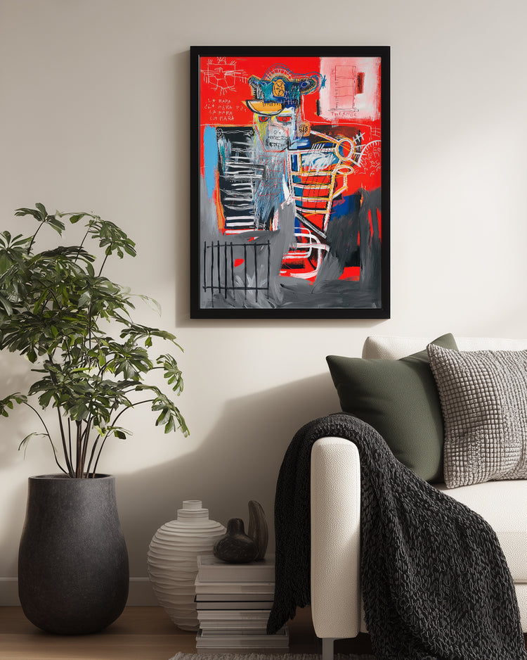 Basquiat Red Poster Tablosu